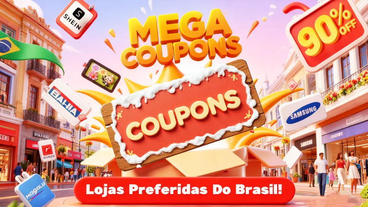 🛍️ MEGA CUPONS: Até 90% OFF nas Lojas Preferidas do Brasil!